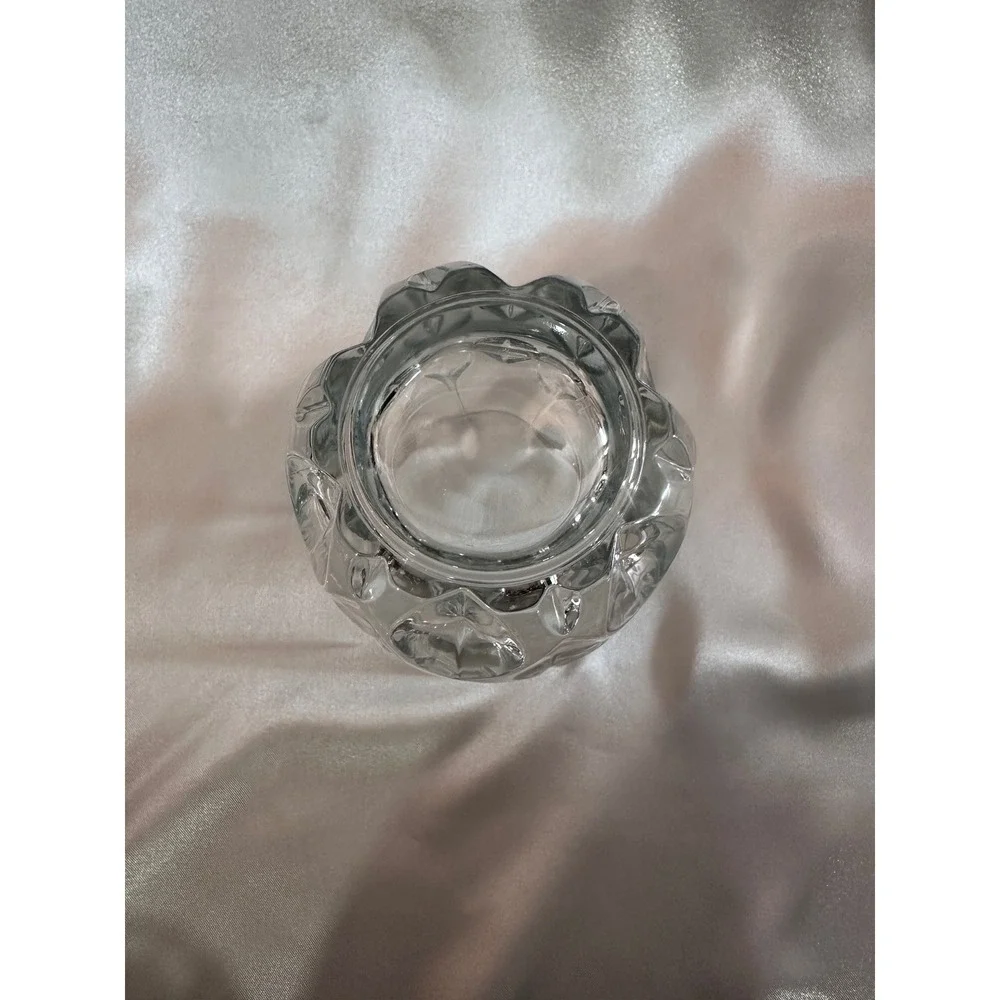 6 Crystal Whiskey Rocks Glasses Heavy Base Wedge‎ Cut Lowball Barware Clear